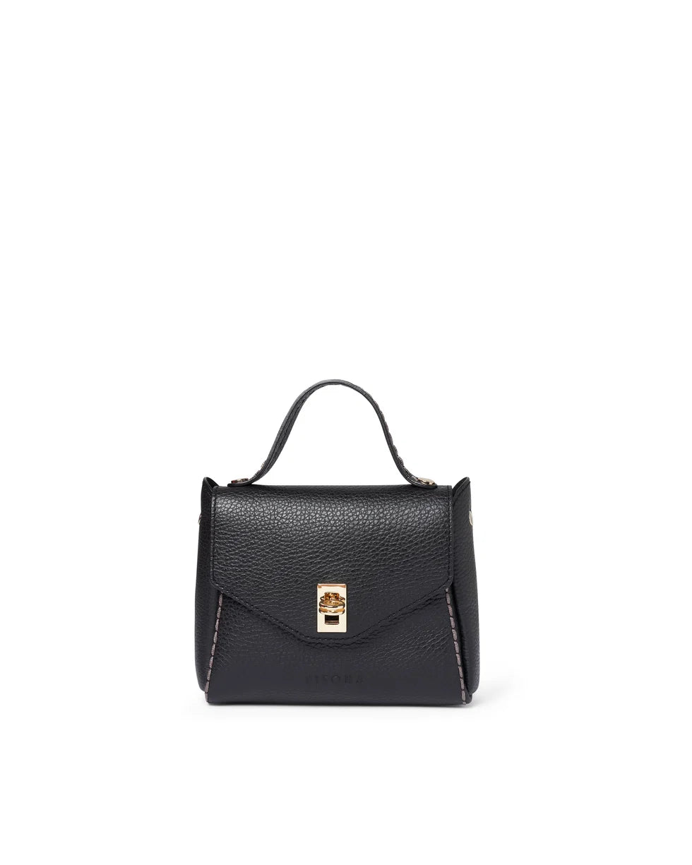 Borsa piccola in pelle Visonà 20640 nero