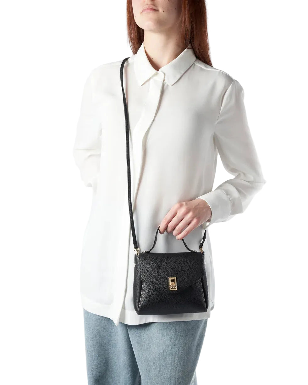 Borsa piccola in pelle Visonà 20640 nero