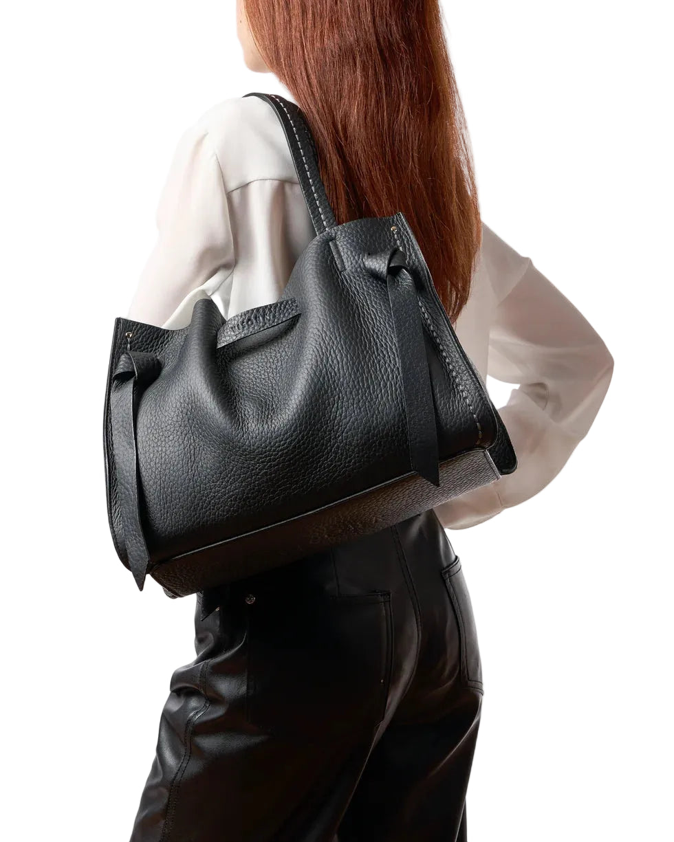 Borsa Vittora in pelle Visonà 24731 nero