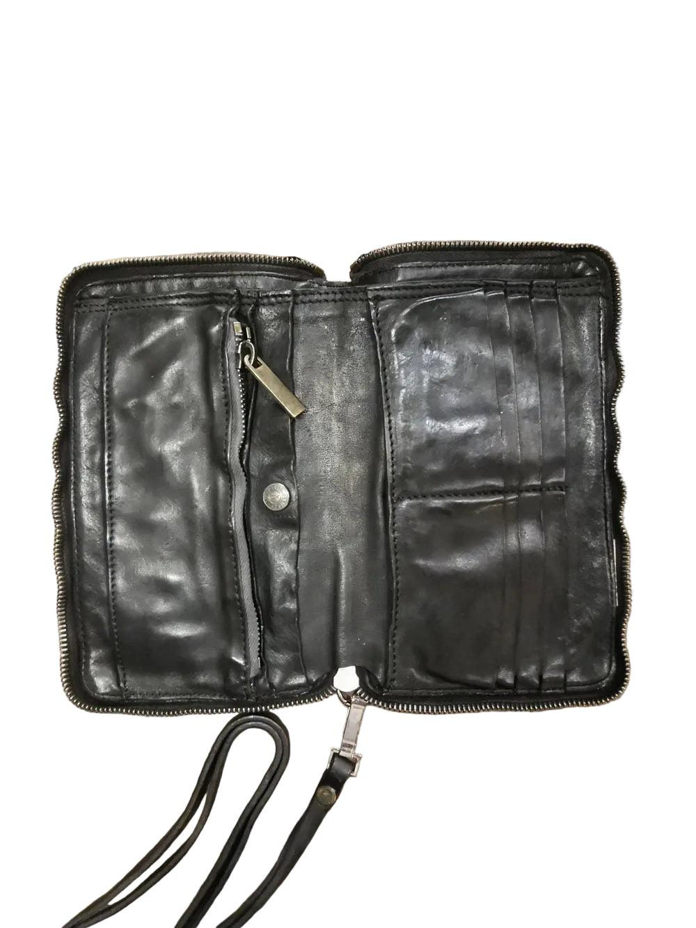Campomaggi C003570ND-X0038 Black Studded Large Women's Wallet