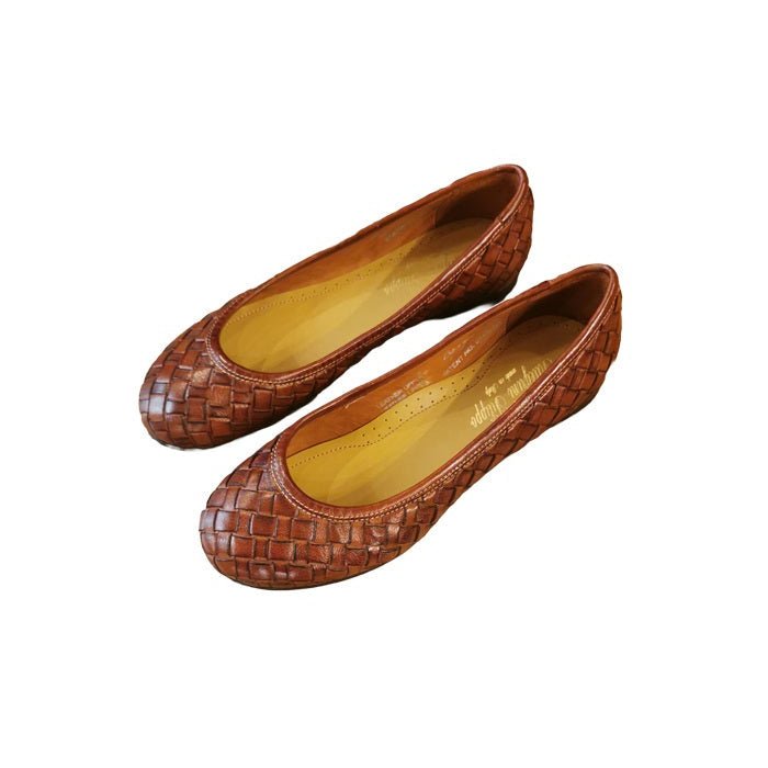 Ballerina in pelle intrecciata Pelletteria Allegrini Filippo B940 Coker - Pelletteria Allegrini