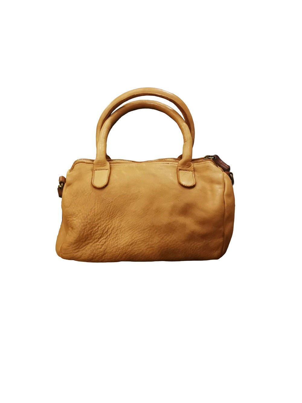 Bauletto in pelle con manici e tracolla Pelletteria Allegrini Filippo 1663 Cognac - Pelletteria Allegrini
