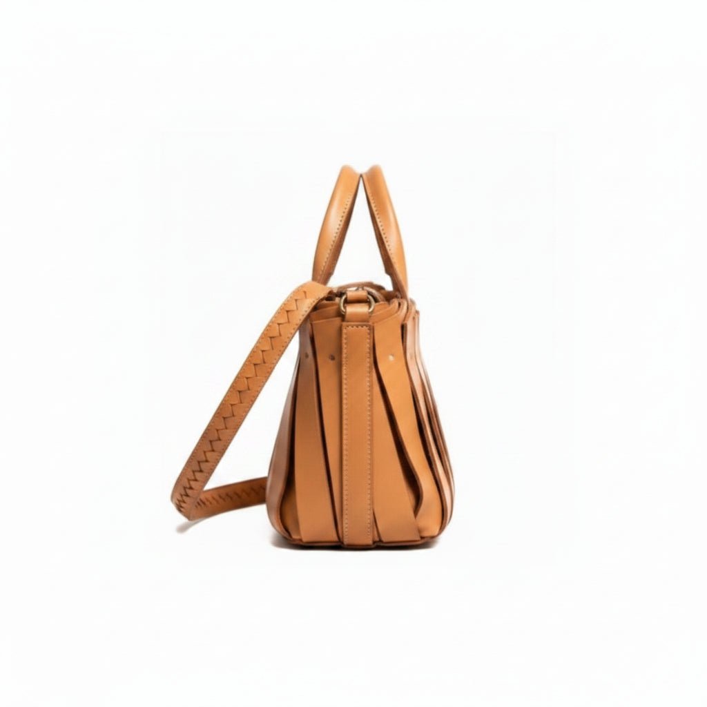 Bauletto in pelle Opera Boldrini 07388 Naturale - Pelletteria Allegrini