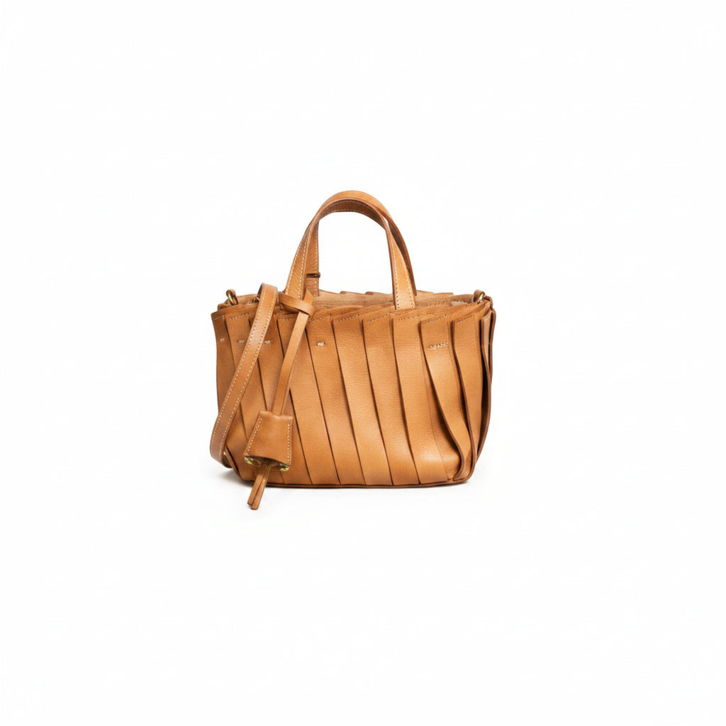 Bauletto in pelle Opera Boldrini 07388 Naturale - Pelletteria Allegrini
