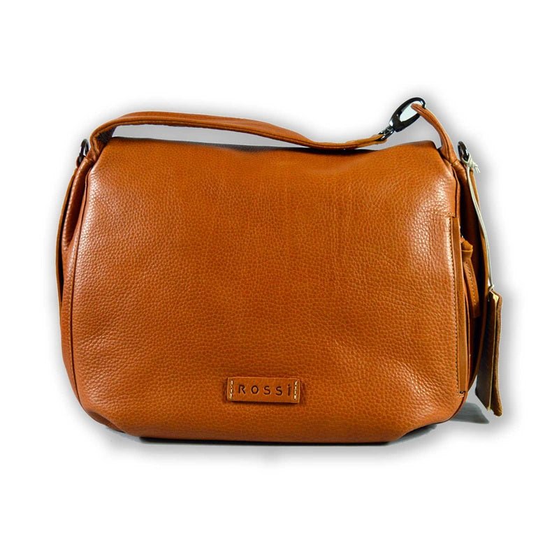 Borsa a mano in pelle con tracolla Bruno Rossi R76/G vacchetta - Pelletteria Allegrini