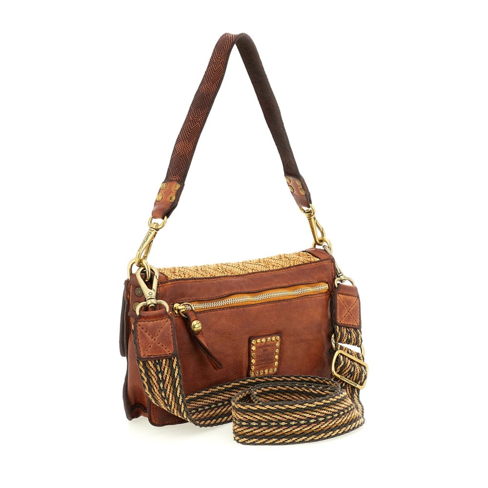 Borsa a spalla Campomaggi C040282ND X2741 cognac - Pelletteria Allegrini