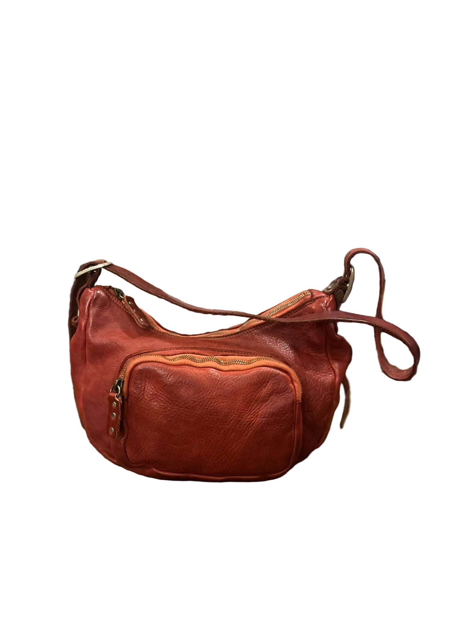 Borsa a spalla con tracolla in pelle Pelletteria Allegrini Filippo 1644 Rubino - Pelletteria Allegrini