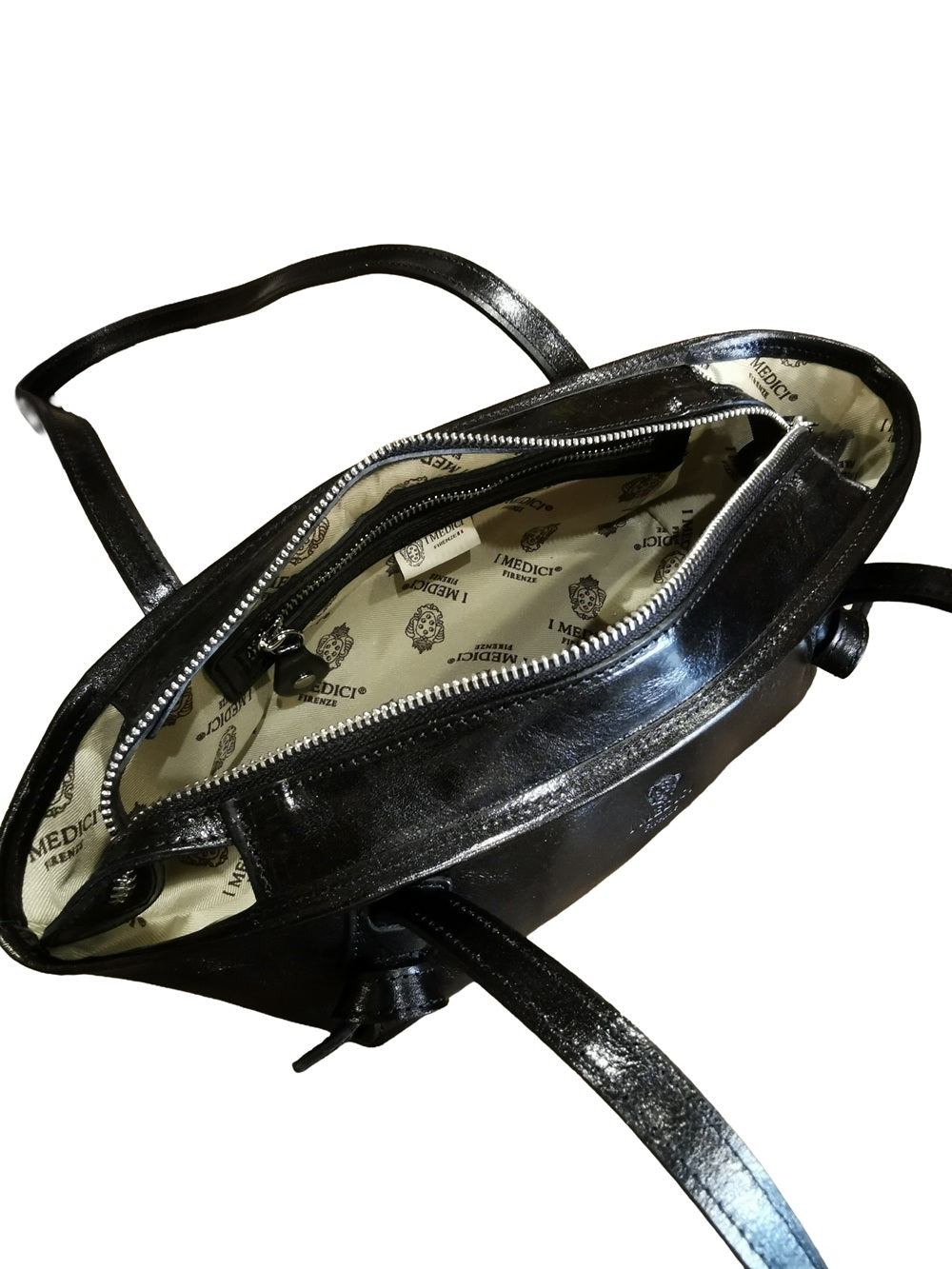 Borsa a spalla in pelle I Medici 63/610 Nero