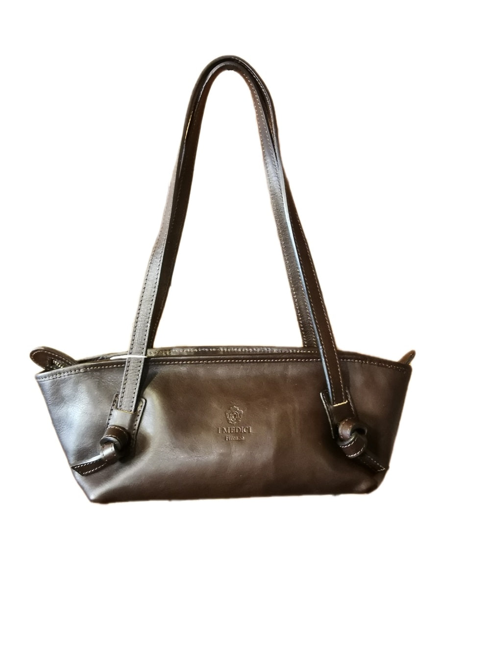 Leather Shoulder Bag I Medici 63/610 Dark Brown