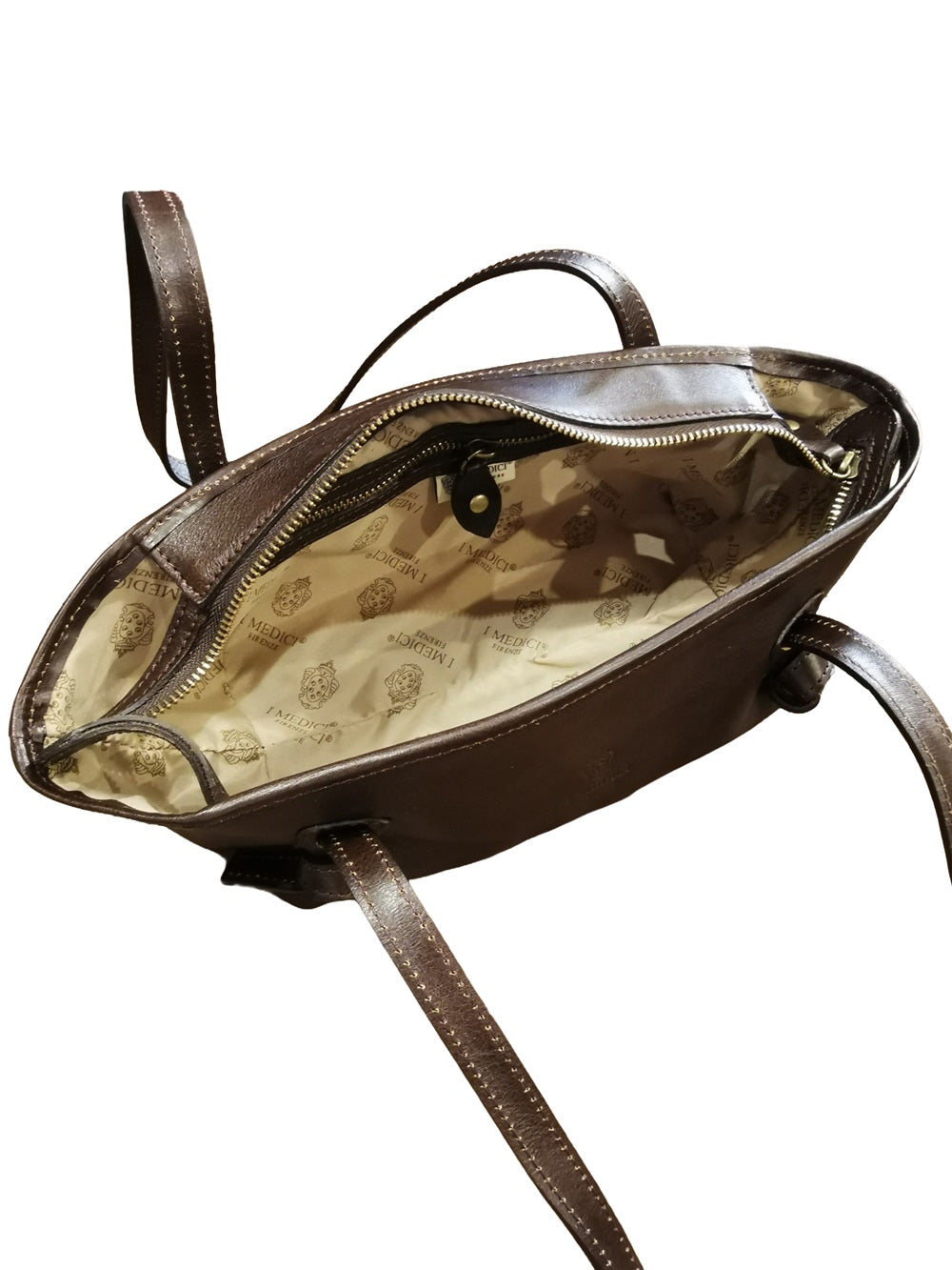 Leather Shoulder Bag I Medici 63/610 Dark Brown