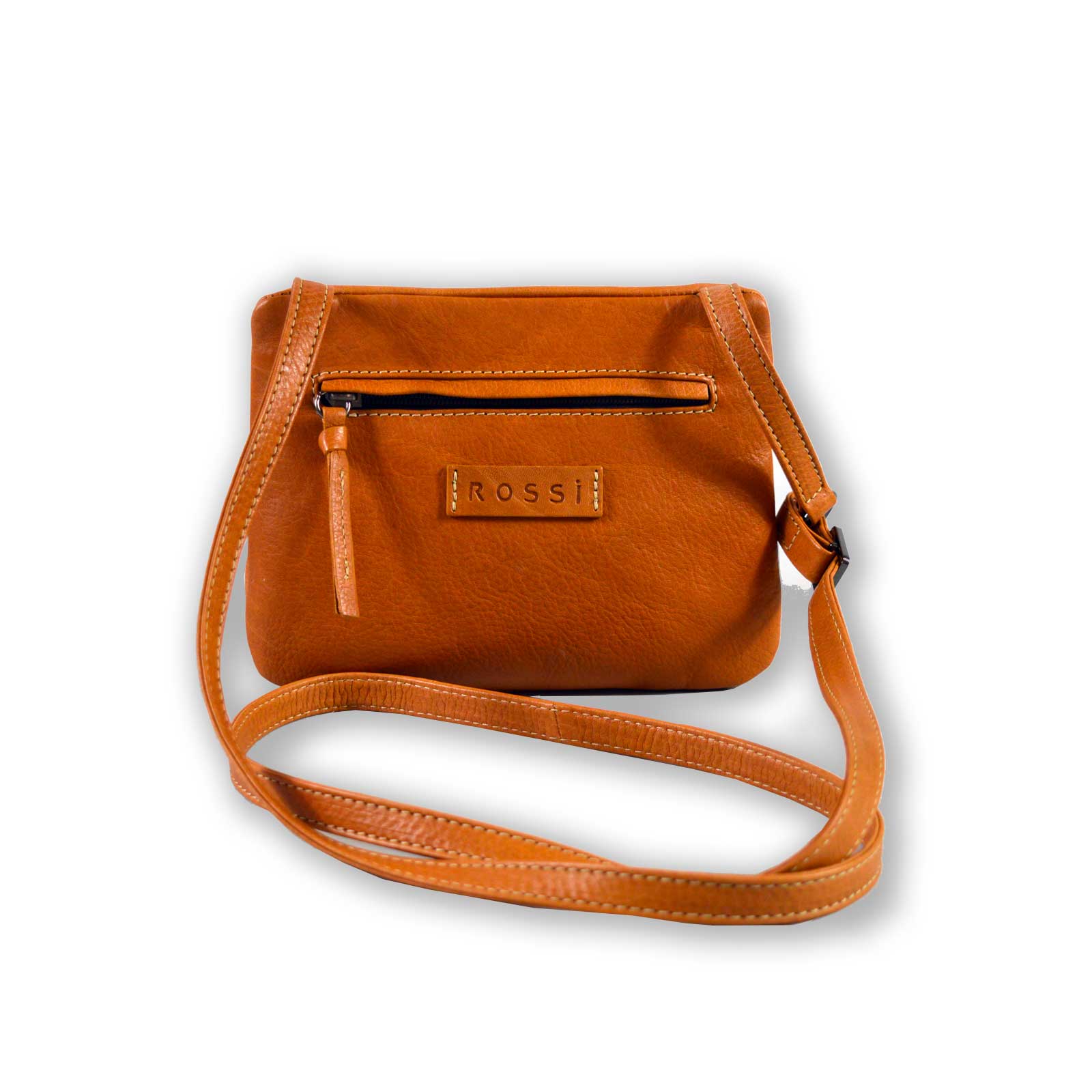 Borsa a tracolla in pelle Bruno Rossi R71/P vacchetta - Pelletteria Allegrini