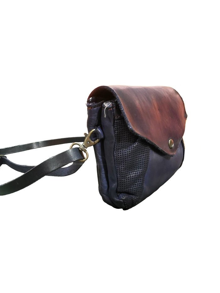 Borsa a tracolla in pelle Pelletteria Allegrini Filippo 1367 Blu - Pelletteria Allegrini