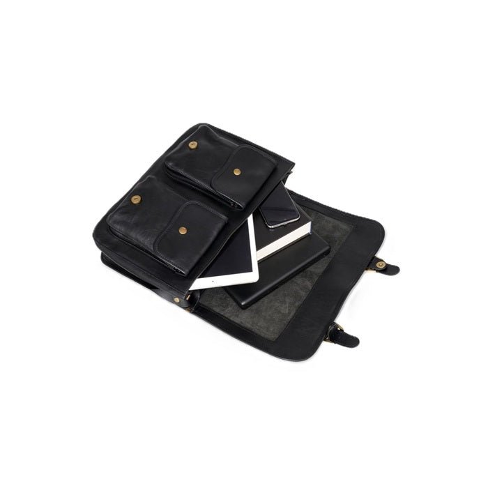 Borsa College in pelle I Medici 63/5500 Nero - Pelletteria Allegrini