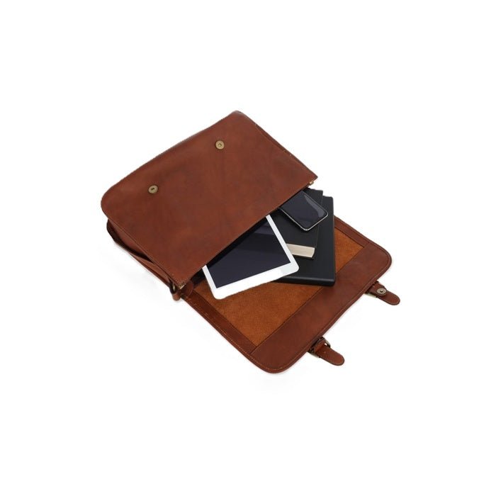 Borsa College in pelle I Medici 63/5600 marrone - Pelletteria Allegrini