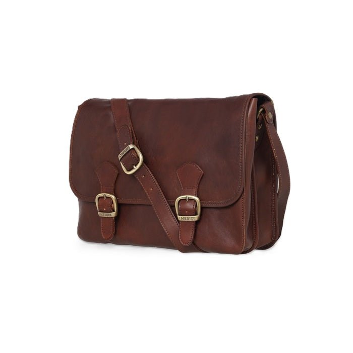 Borsa College in pelle I Medici 63/5600 testa di moro - Pelletteria Allegrini