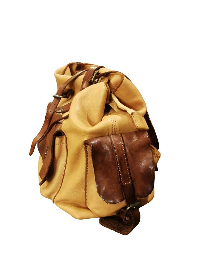 Borsa con doppi manici in pelle Pelletteria Allegrini Filippo 1573 Cognac - Pelletteria Allegrini
