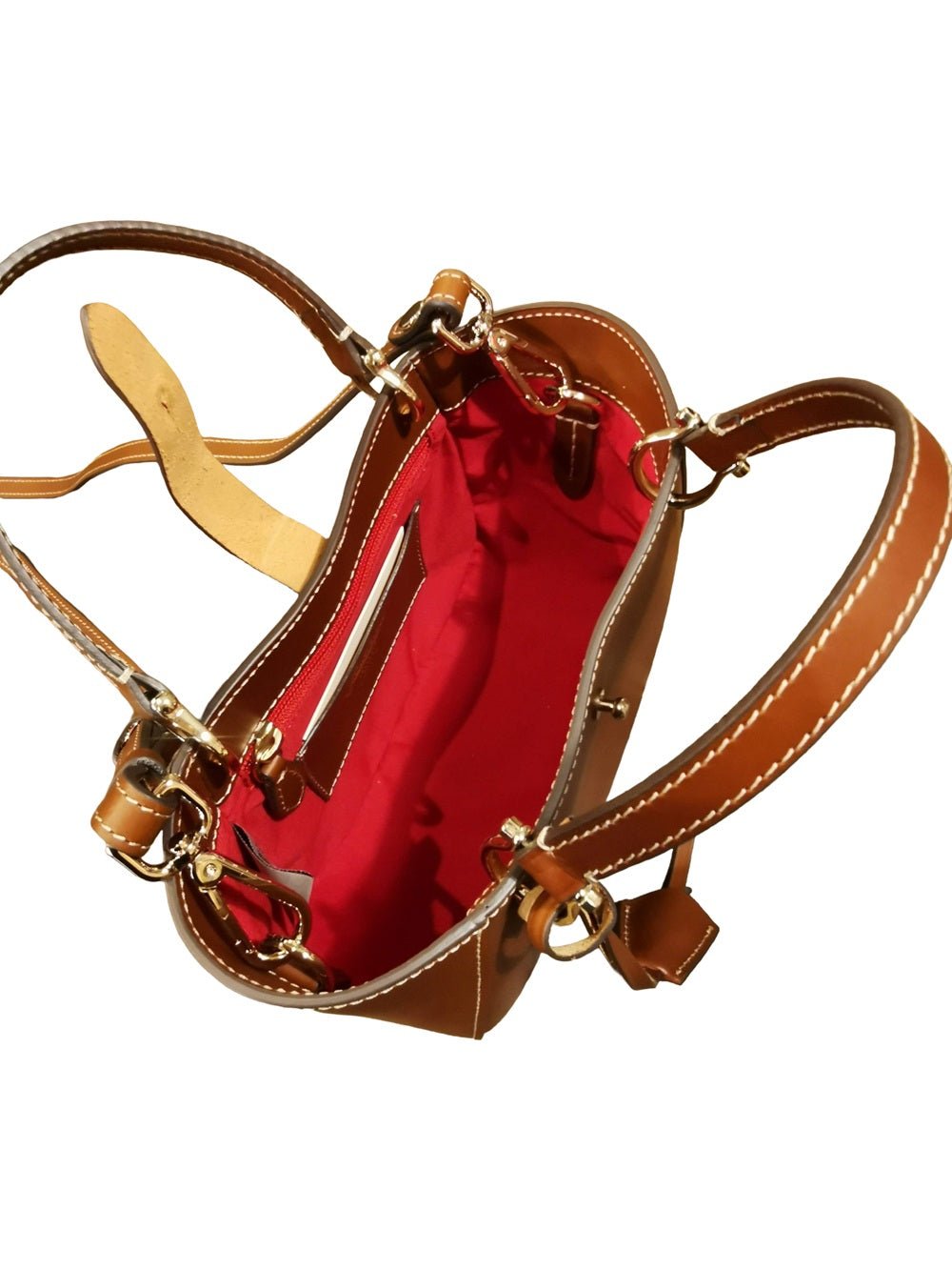Borsa con doppie maniglie in pelle Boldrini 07376 Golden - Pelletteria Allegrini