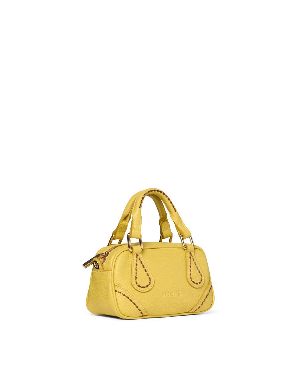 Borsa con maniglie e tracolla in pelle Visonà BOSTON 25120 Limone - Pelletteria Allegrini