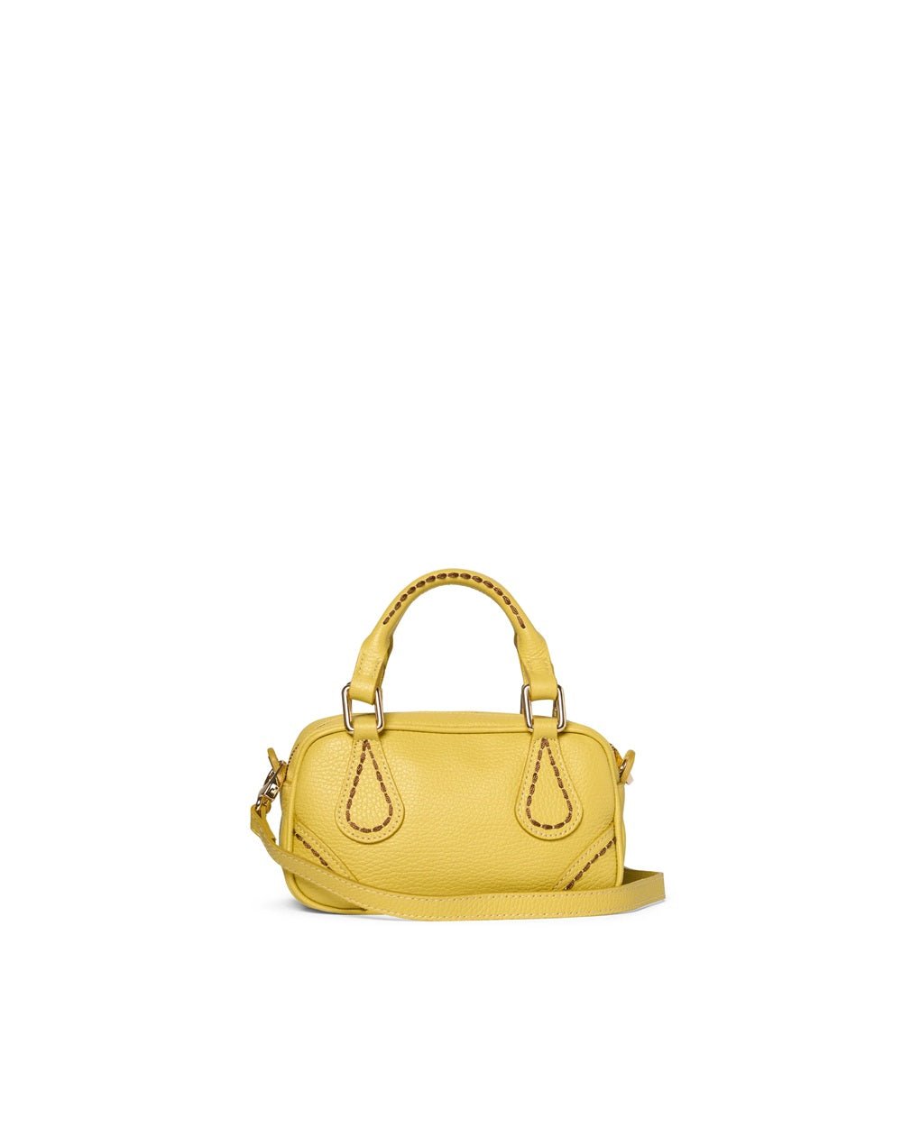 Borsa con maniglie e tracolla in pelle Visonà BOSTON 25120 Limone - Pelletteria Allegrini