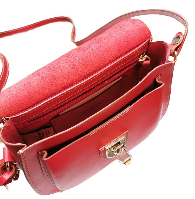Borsa con tracolla in pelle Boldrini 07186 Rosso - Pelletteria Allegrini