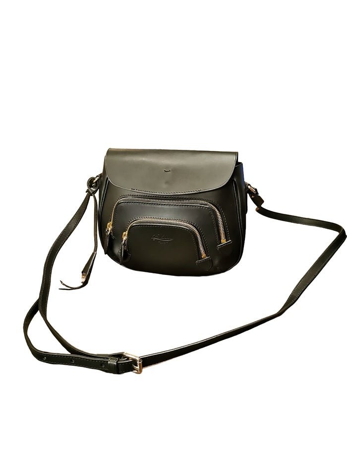 Borsa con tracolla in pelle Boldrini 07313 Nero - Pelletteria Allegrini