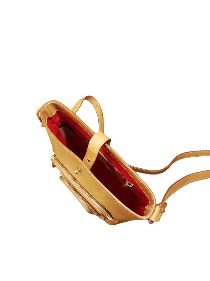 Borsa con tracolla in pelle Boldrini 07314 Naturale - Pelletteria Allegrini