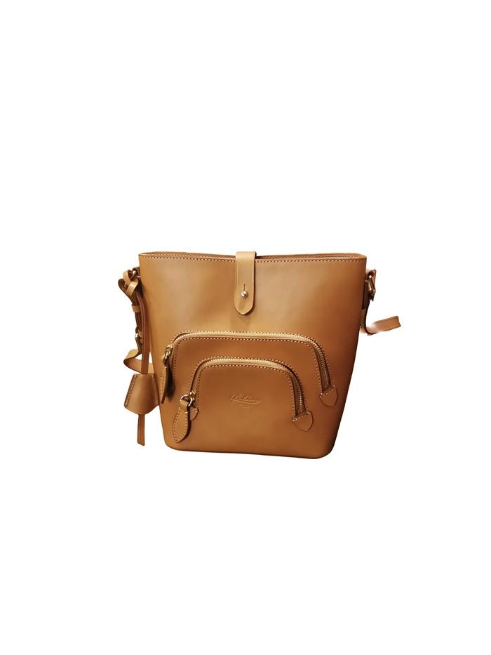Borsa con tracolla in pelle Boldrini 07314 Naturale - Pelletteria Allegrini