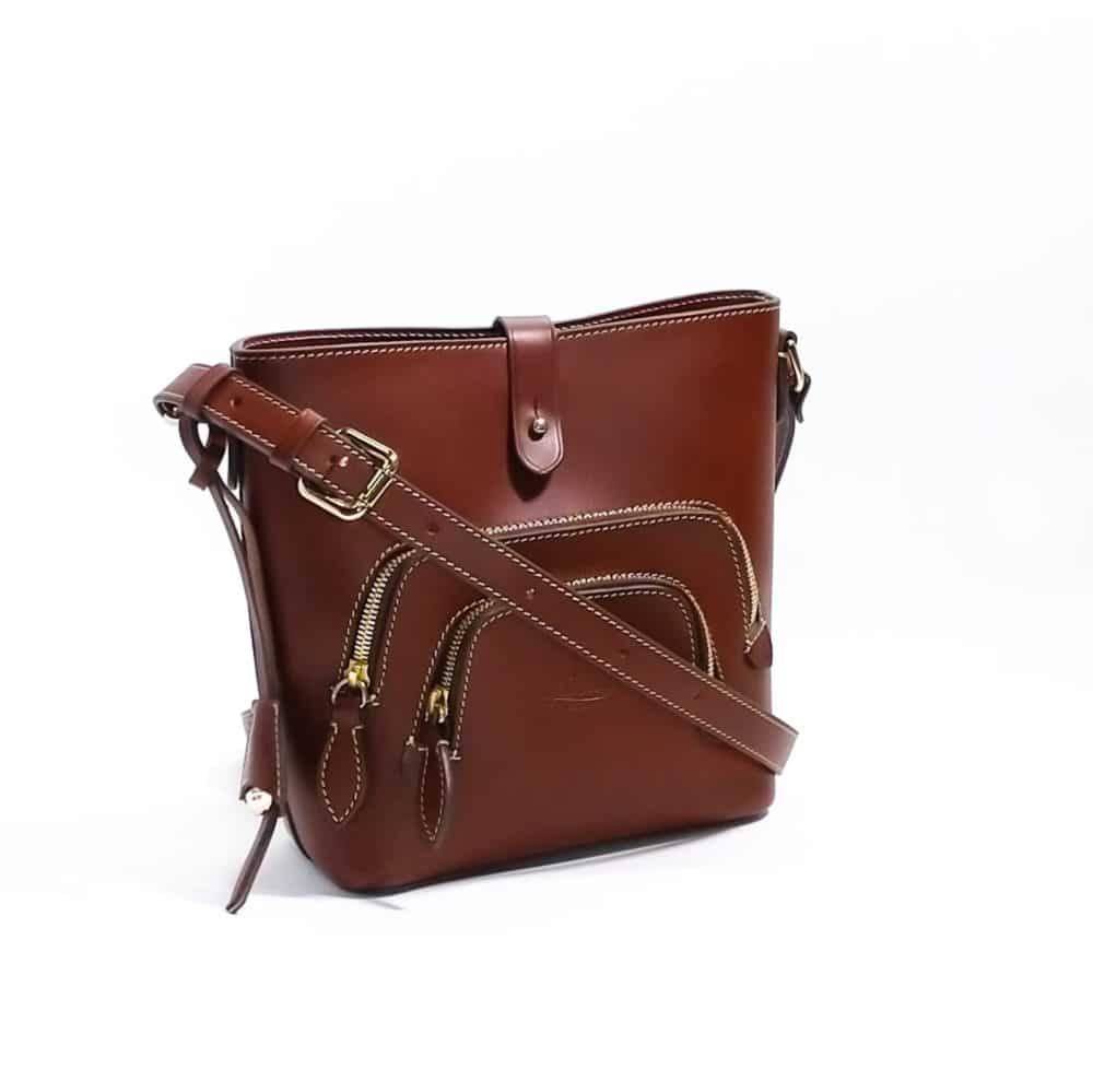 Borsa con tracolla in pelle Boldrini 07314 Papaja - Pelletteria Allegrini