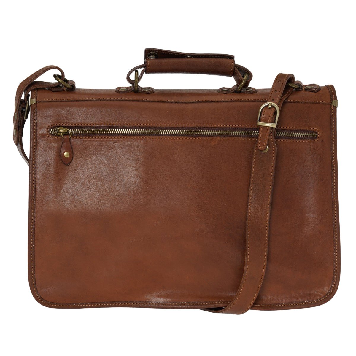 Borsa da lavoro grande in pelle I Medici 63/4000 Marrone - Pelletteria Allegrini