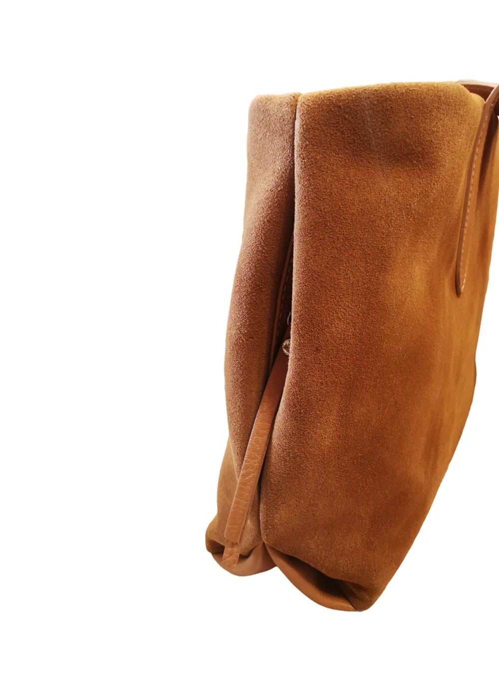 Borsa grande in pelle scamosciata Bruno Rossi C247 Cuoio - Pelletteria Allegrini