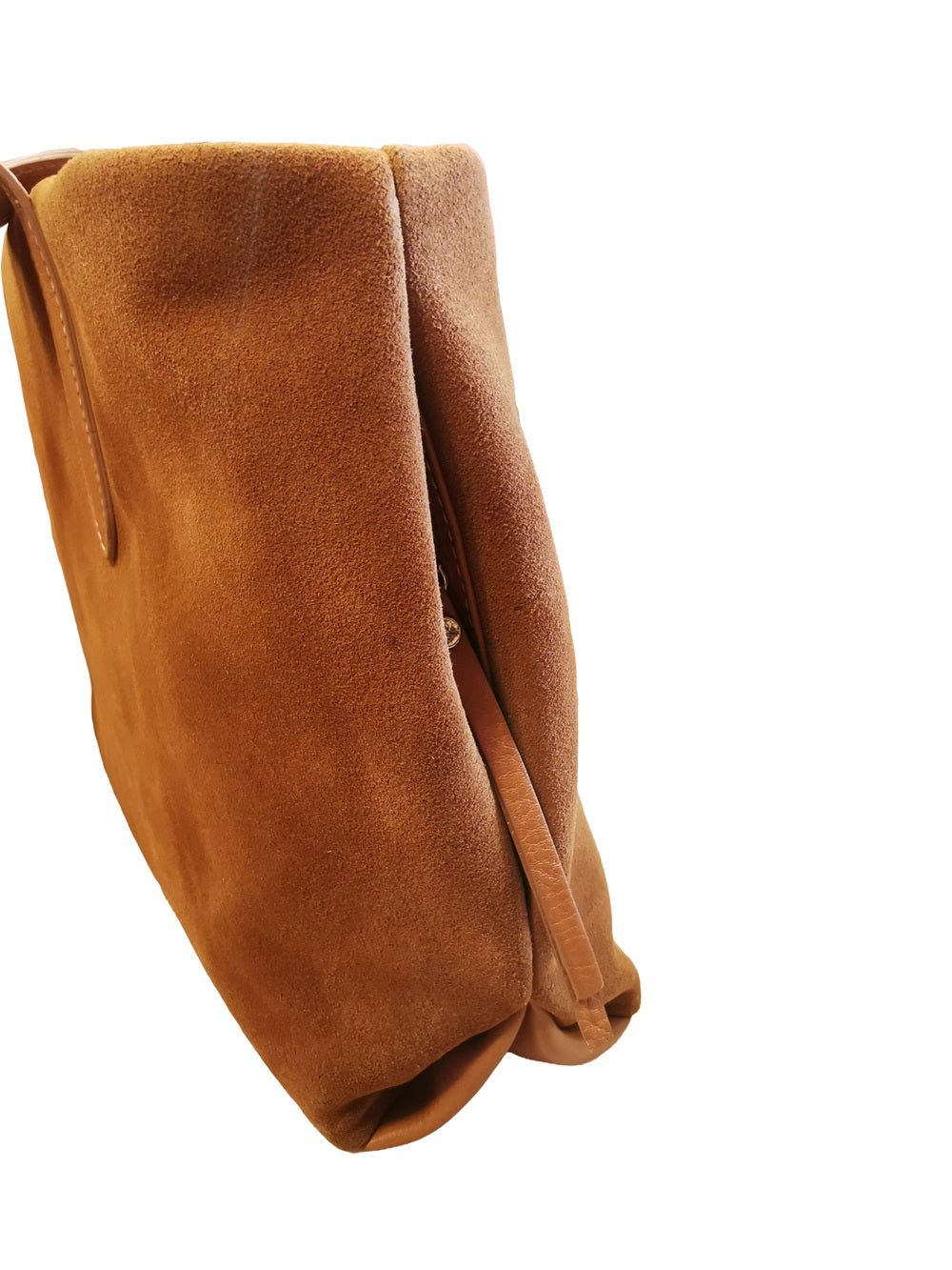 Borsa grande in pelle scamosciata Bruno Rossi C247 Cuoio - Pelletteria Allegrini