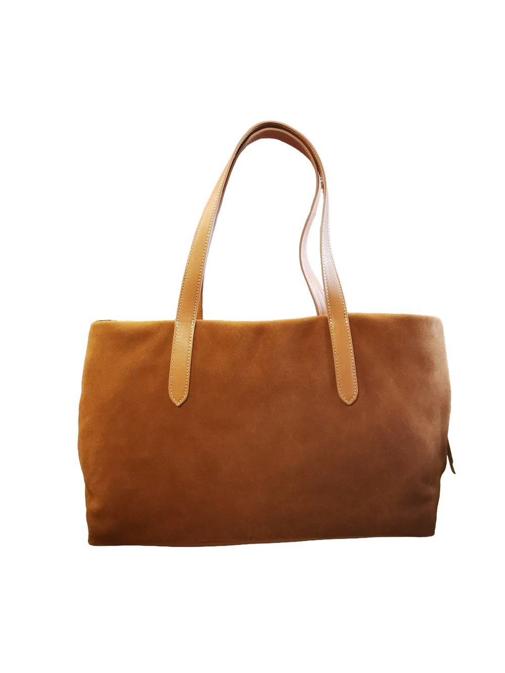 Borsa grande in pelle scamosciata Bruno Rossi C247 Cuoio - Pelletteria Allegrini