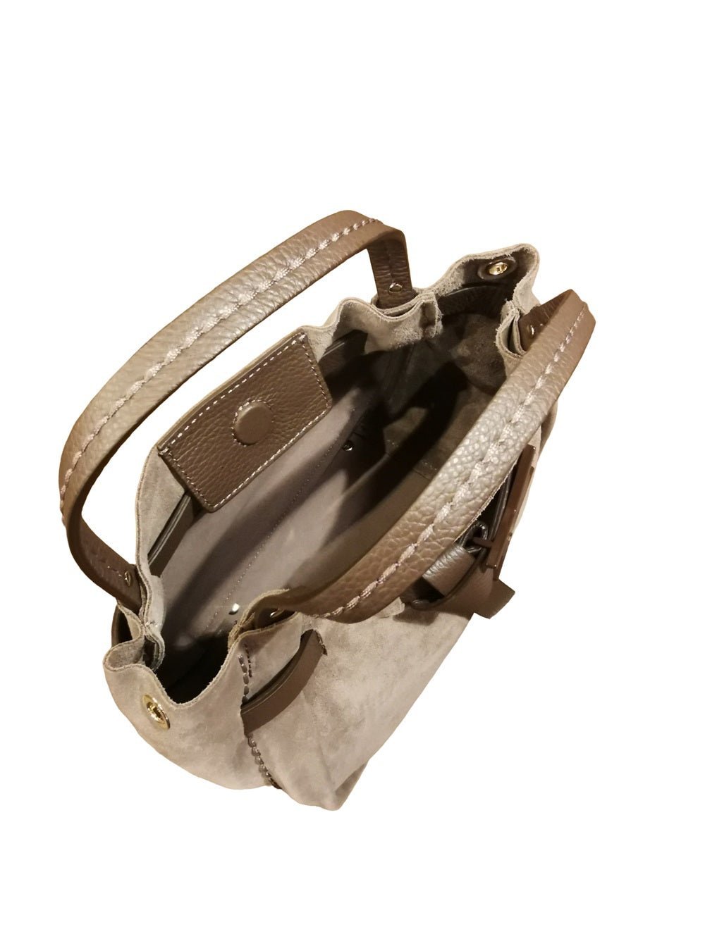 Borsa in camoscio Visonà 26140 Almond - Pelletteria Allegrini