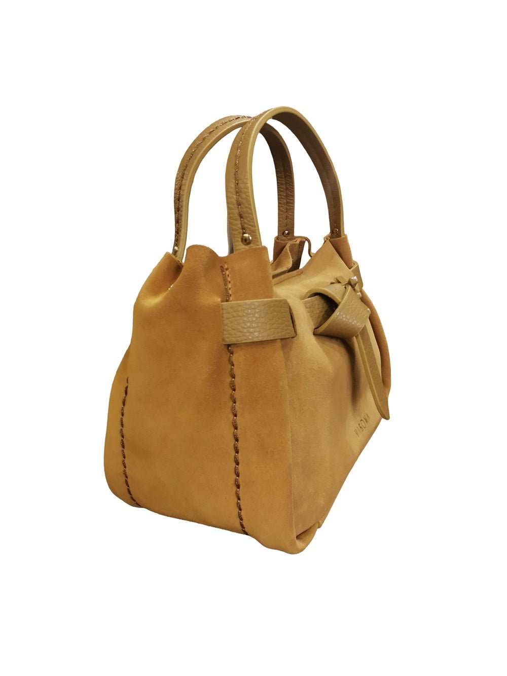 Borsa in camoscio Visonà 26140 Caramel - Pelletteria Allegrini