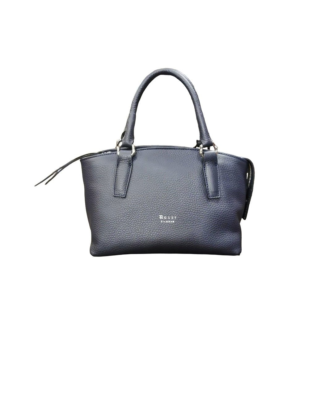 Borsa in pelle con doppi manici e tracolla Bruno Rossi ML252/P Blu - Pelletteria Allegrini