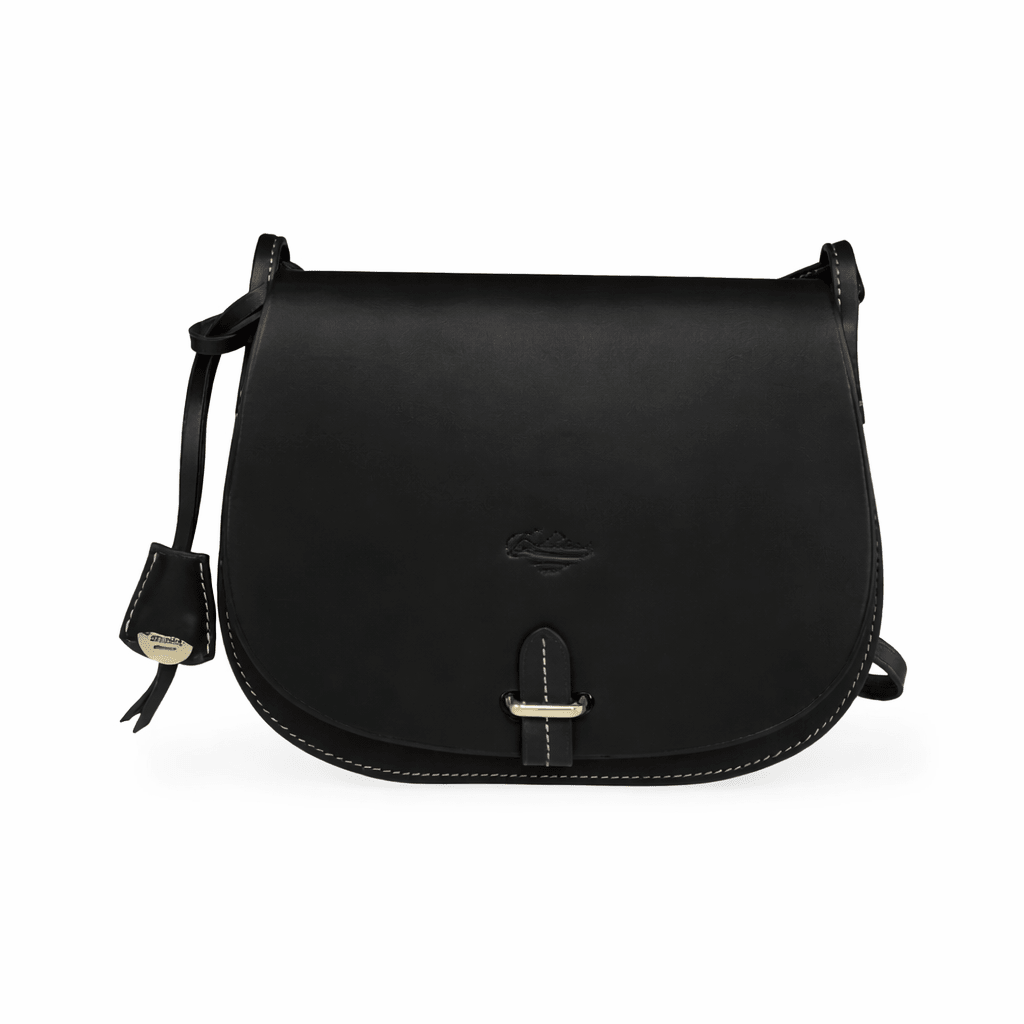 Borsa in pelle con tracolla Boldrini 06691 nero - Pelletteria Allegrini