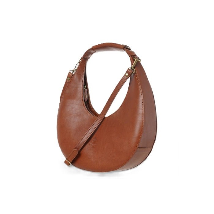Borsa in pelle c/tracolla I Medici 63/1085/2 Marrone - Pelletteria Allegrini