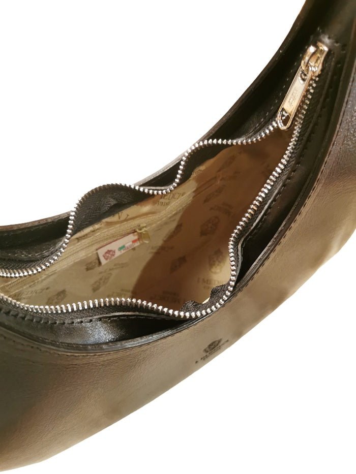 Borsa in pelle c/tracolla I Medici 63/1085/2 Nero - Pelletteria Allegrini