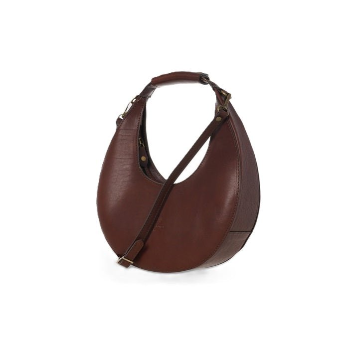 Borsa in pelle c/tracolla I Medici 63/1085/2 Testa di moro - Pelletteria Allegrini