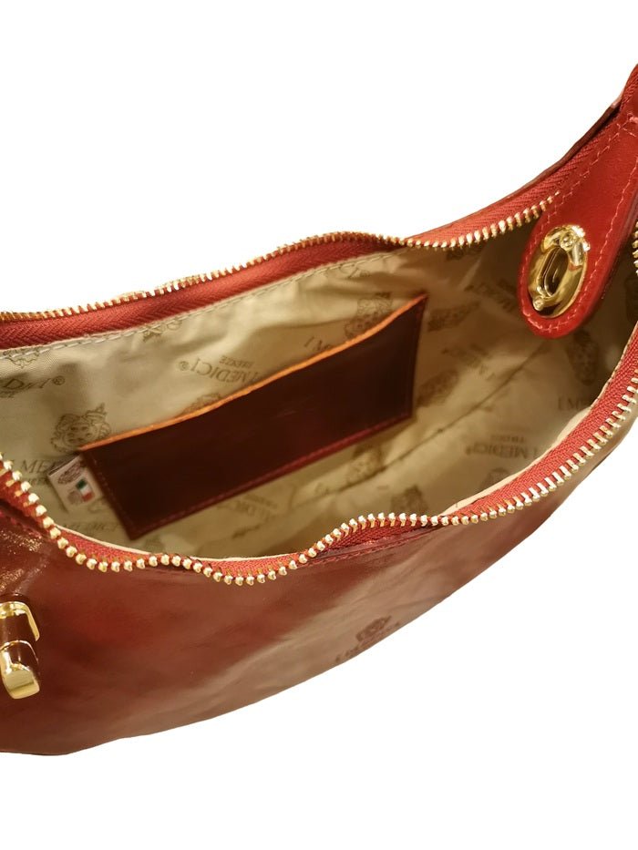 Borsa in pelle c/tracolla I Medici 63/1475 rosso - Pelletteria Allegrini