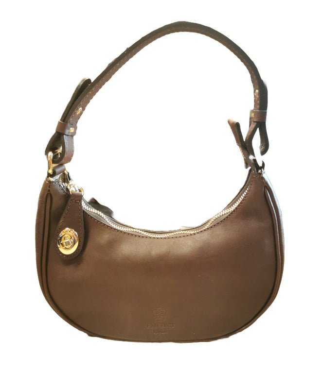 Borsa in pelle c/tracolla I Medici 63/1475 Testa di moro - Pelletteria Allegrini