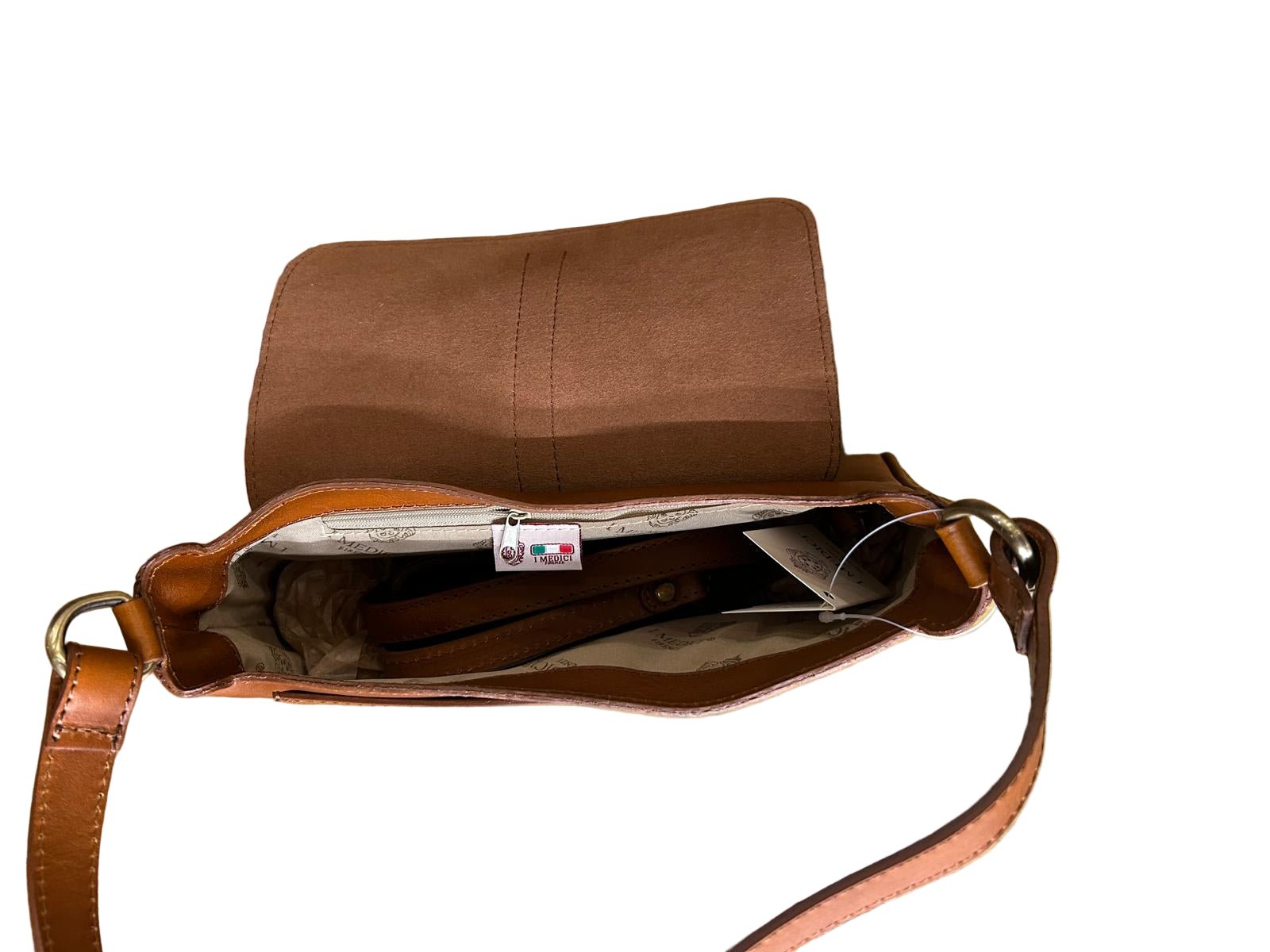 Borsa in pelle I Medici 63/1350 marrone - Pelletteria Allegrini