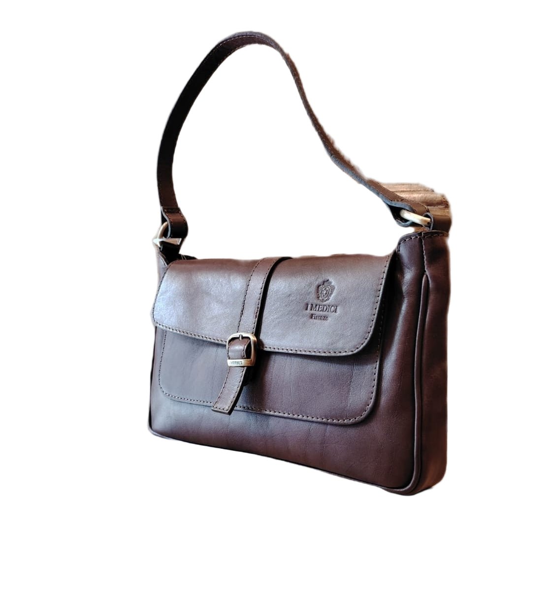 Borsa in pelle I Medici 63/1350 testa di moro - Pelletteria Allegrini