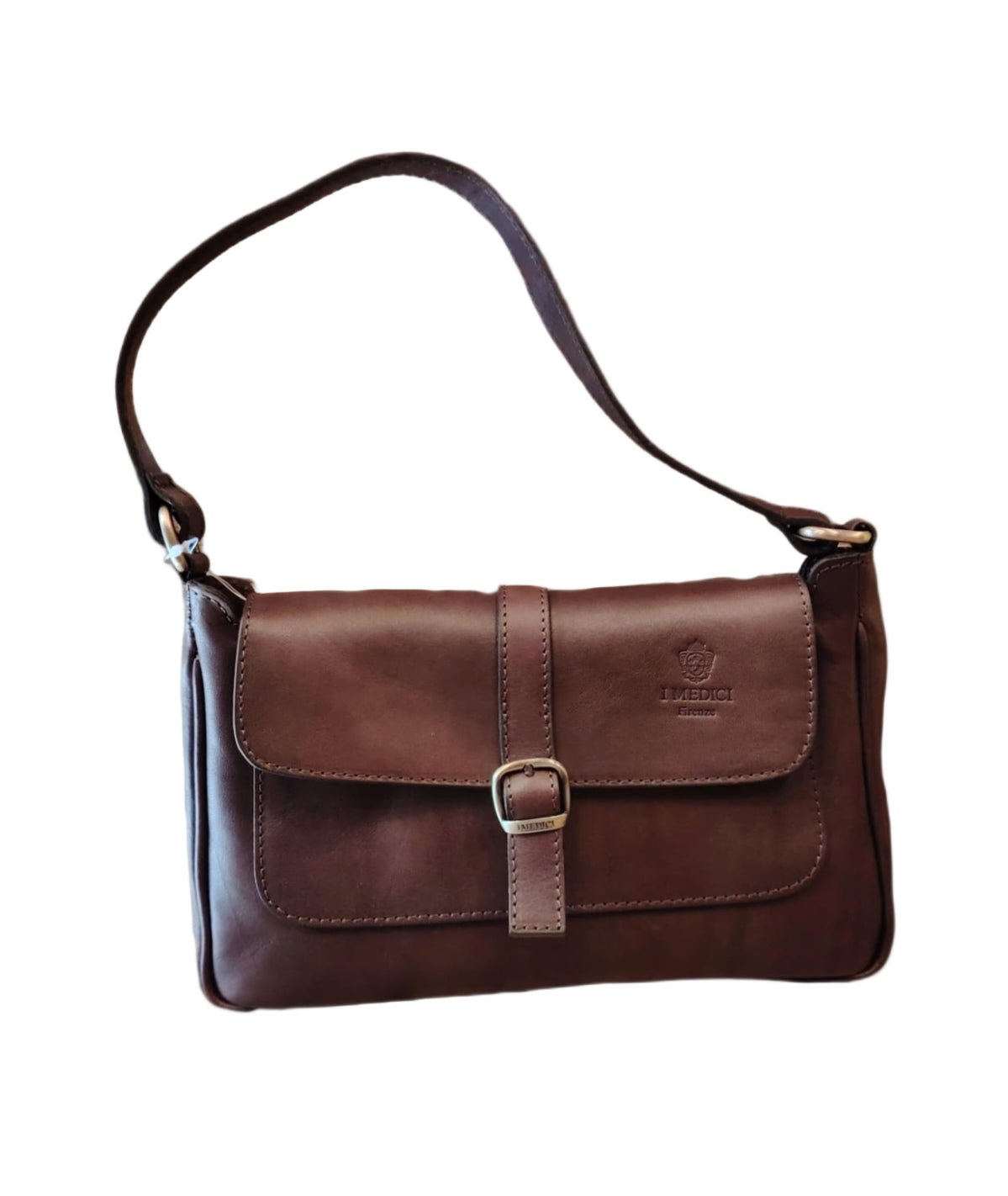 Borsa in pelle I Medici 63/1350 testa di moro - Pelletteria Allegrini
