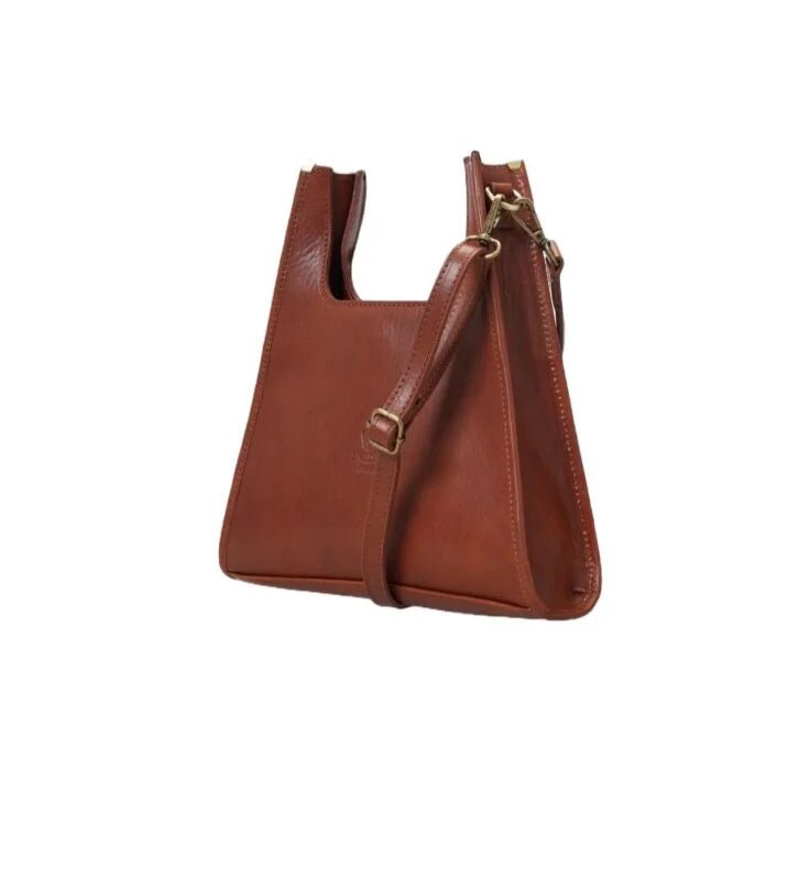 Borsa in pelle I Medici 63/1625 Marrone - Pelletteria Allegrini