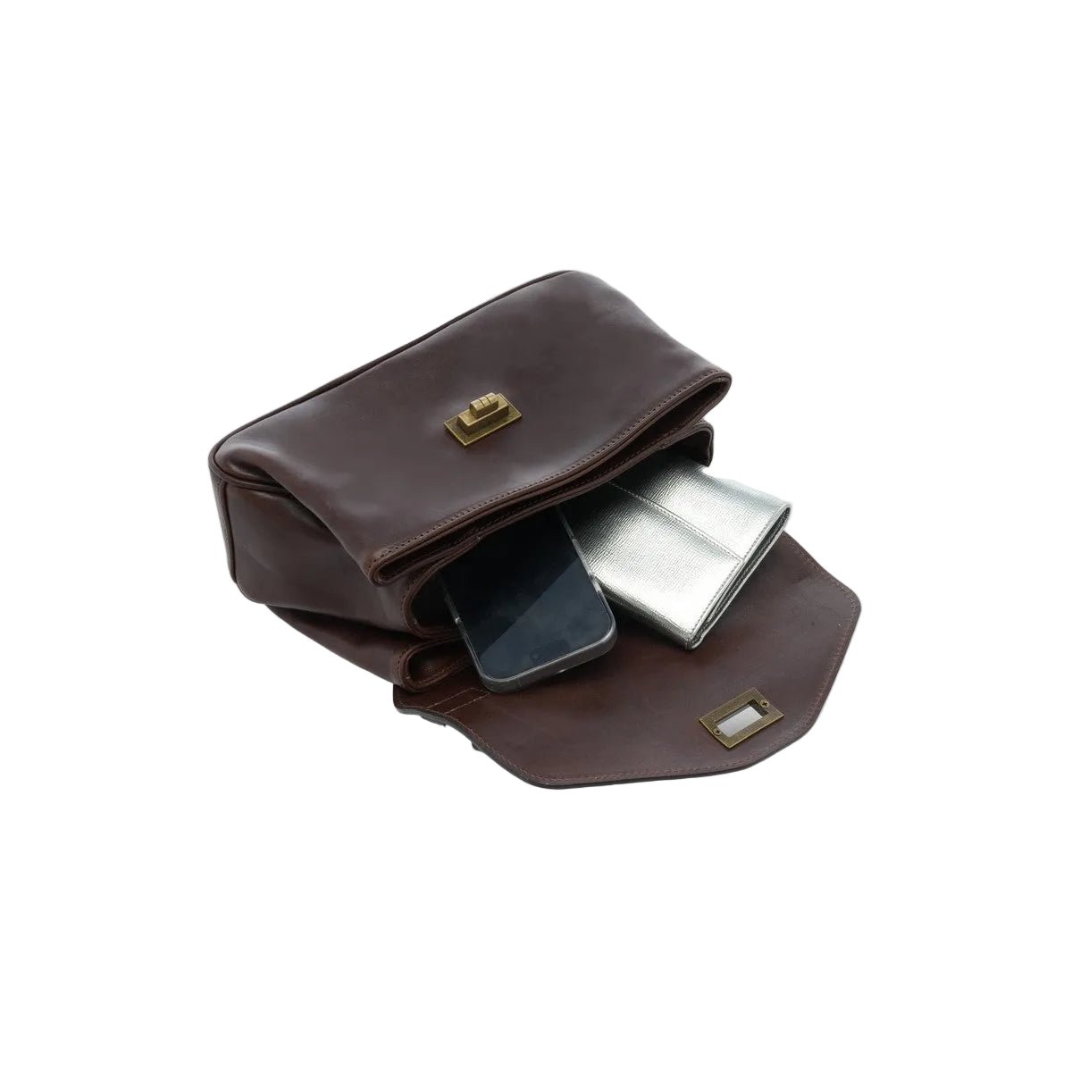 Borsa in pelle I Medici 63/652 caffè - Pelletteria Allegrini