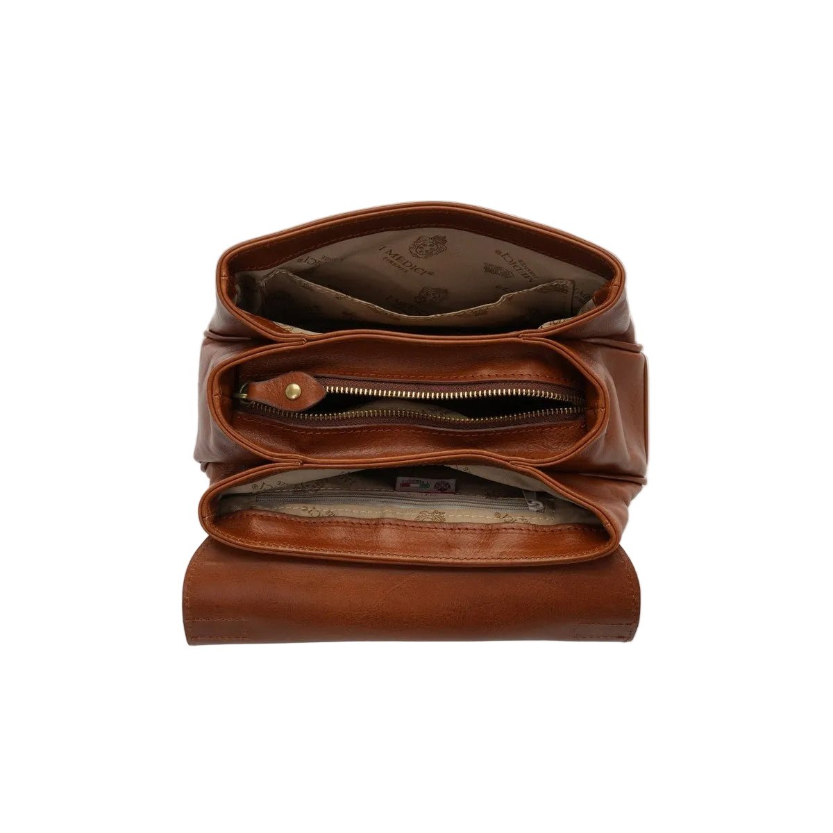 Borsa in pelle I Medici 63/652 marrone - Pelletteria Allegrini