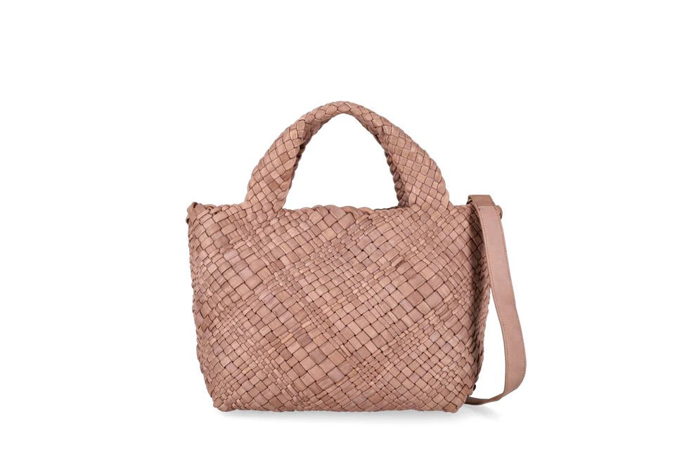 Borsa in pelle intrecciata Visonà 20316 Cognac - Pelletteria Allegrini