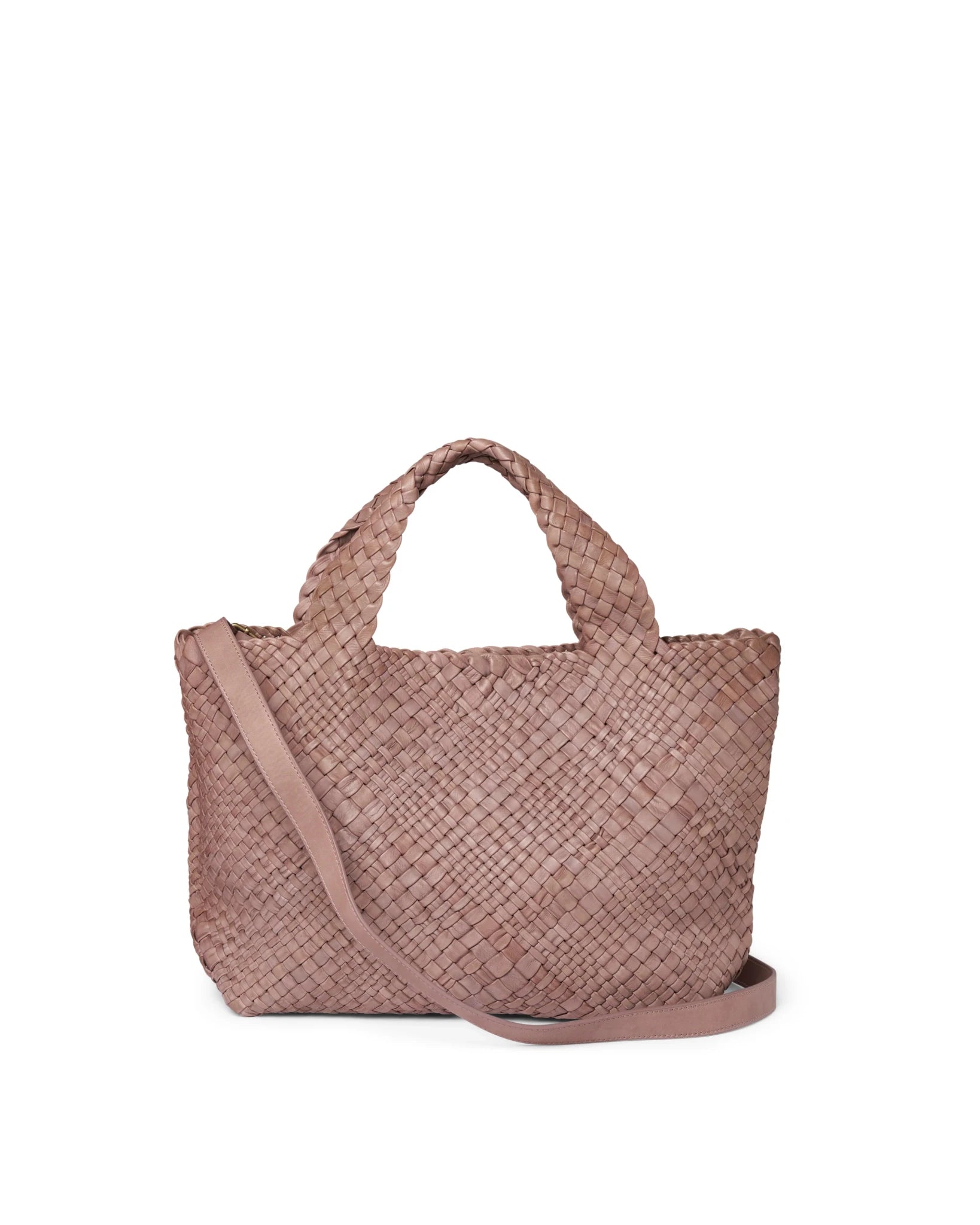 Borsa in pelle intrecciata Visonà 20316 Mauve - Pelletteria Allegrini