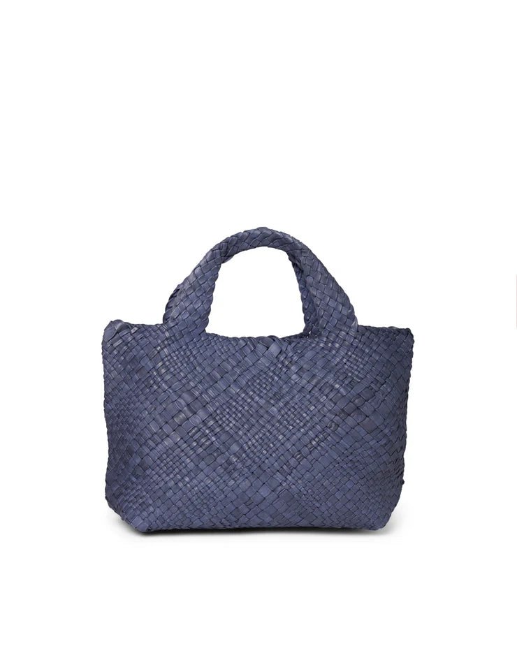 Borsa in pelle intrecciata Visonà 20316 navy - Pelletteria Allegrini